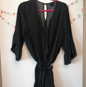Who What Wear Polka Dot Romper